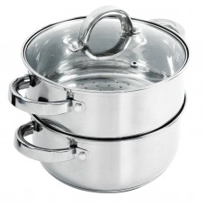 Oster Hali 3 Qt. 3 Piece Stainless Steel Steamer Set with Lid OST1358